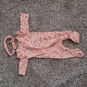 Jessica Simpson one piece with bow 0-3 month